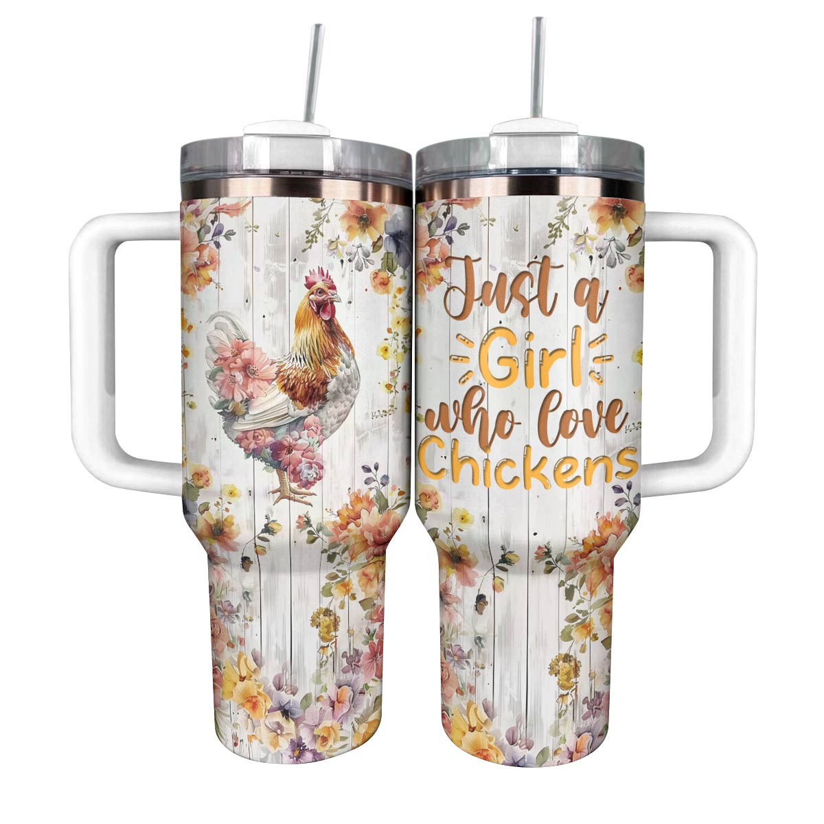 Printliant Tumbler Just a girl who love chickens