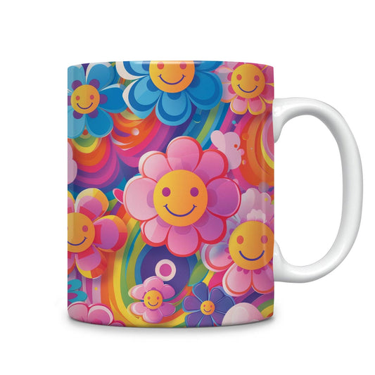 Printliant Ceramic Mug Flower Colorful