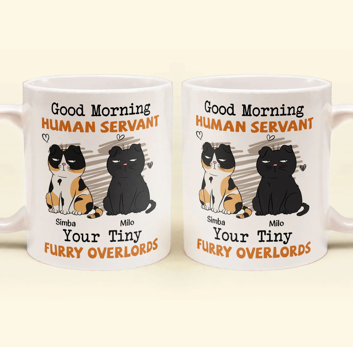 Printliant Mug Gift For Cat Lovers - Good Morning Human Servant Personalized