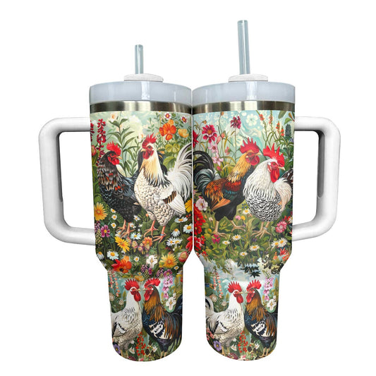 Printliant Tumbler Gorgeous Chicken With Flowers