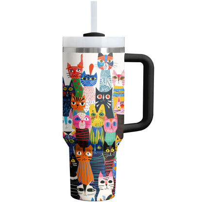Cat Tumbler Printliant Purrfectly Abstract
