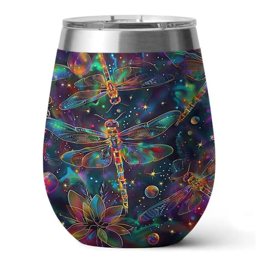 Printliant Wine Tumbler Sparkling Dragonfly