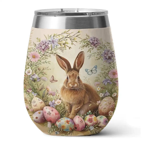 Printliant Wine Tumbler Easter Rabbit