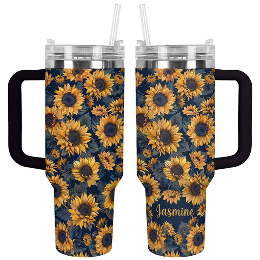 Printliant Tumbler Personalized Sunflower Majesty